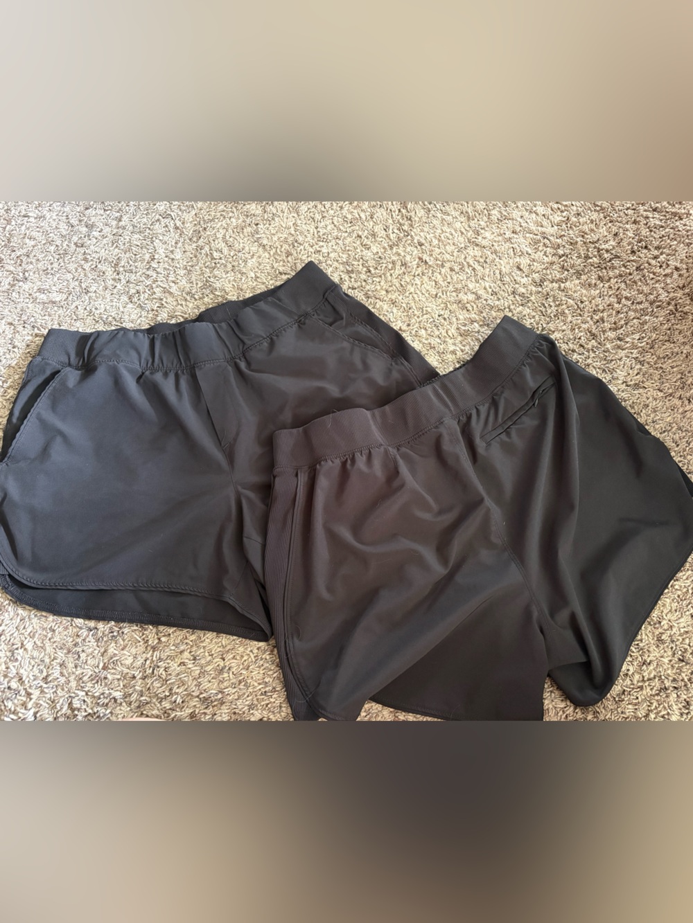 Active USA Black Athletic Women's Running Shorts - Dual Pair